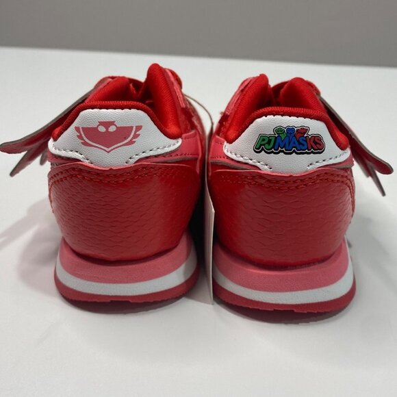 Reebok Red & Pink Classic Leather PJ Masks Owlette Sneaker Size 5 - Picture 4 of 7